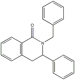 1(2H)-Isoquinolinone, 3,4-dihydro-3-phenyl-2-(phenylmethyl)- Structure