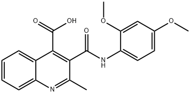 3-(2,4-Dimethoxy-phenylcarbamoyl)-2-methyl-quinoline-4-carboxylic acid Struktur