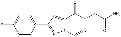 2-[2-(4-fluorophenyl)-4-oxopyrazolo[1,5-d][1,2,4]triazin-5-yl]acetamide,1087790-55-3,结构式