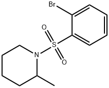 1-(2-溴苯基磺酰基)-2-甲基哌啶 结构式