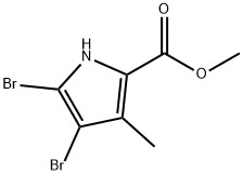 4,5-Dibromo-3-methyl-1H-pyrrole-2-carboxylic acid methyl ester 化学構造式