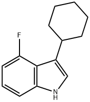 3-Cyclohexyl-4-fluoro-1H-indole Struktur