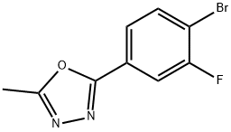 2-(4-bromo-3-fluorophenyl)-5-methyl-1,3,4-oxadiazole Struktur