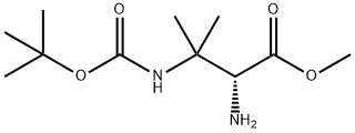 2-アミノ-3-(TERT-ブチルトキシカルボニルアミノ)-3-メチルブタン酸(R)-メチル 化学構造式