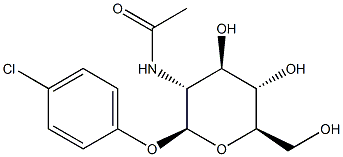 N-((2S,3R,4R,5S,6R)-2-(4-chlorophenoxy)-4,5-dihydroxy-6-(hydroxymethyl)tetrahydro-2H-pyran-3-yl)acetamide 结构式