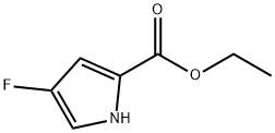 4-氟-1H-吡咯-2-羧酸乙酯 结构式