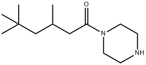 3,5,5-トリメチル-1-(ピペラジン-1-イル)ヘキサン-1-オン 化学構造式