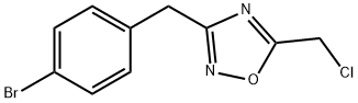 3-(4-bromobenzyl)-5-(chloromethyl)-1,2,4-oxadiazole, 1094255-98-7, 结构式