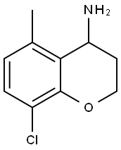 8-CHLORO-5-METHYL-3,4-DIHYDRO-2H-1-BENZOPYRAN-4-AMINE Structure