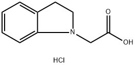 2-(2,3-dihydro-1H-indol-1-yl)acetic acid hydrochloride 化学構造式