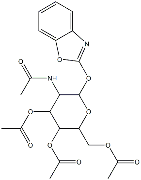 [5-acetamido-3,4-diacetyloxy-6-(1,3-benzoxazol-2-yloxy)oxan-2-yl]methyl acetate Struktur