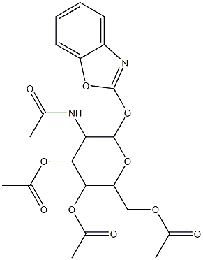 [5-acetamido-3,4-diacetyloxy-6-(1,3-benzoxazol-2-yloxy)oxan-2-yl]methyl acetate,1094864-19-3,结构式