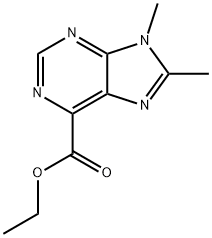 ETHYL 8,9-DIMETHYL-9H-PURINE-6-CARBOXYLATE 结构式