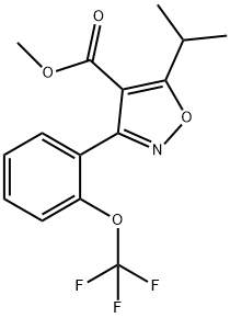 METHYL 5-ISOPROPYL-3-(2-(TRIFLUOROMETHOXY)PHENYL)ISOXAZOLE-4-CARBOXYLATE Struktur