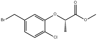 methyl (S)-2-(5-(bromomethyl)-2-chlorophenoxy)propanoate,1097839-64-9,结构式