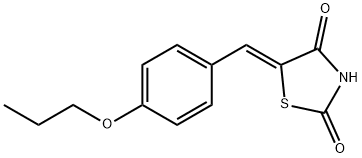 (5Z)-5-[(4-propoxyphenyl)methylidene]-1,3-thiazolidine-2,4-dione Struktur