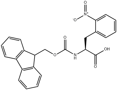 DL-N-[(9H-fluoren-9-ylmethoxy)carbonyl]-2-nitro- Phenylalanine Structure