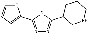 3-[5-(2-furyl)-1,3,4-thiadiazol-2-yl]piperidine|