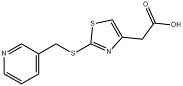 {2-[(pyridin-3-ylmethyl)thio]-1,3-thiazol-4-yl}acetic acid Structure