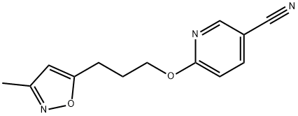 6-[3-(3-Methylisoxazol-5-yl)propoxy]nicotinonitrile 化学構造式