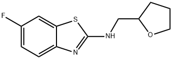 6-FLUORO-N-(TETRAHYDROFURAN-2-YLMETHYL)-1,3-BENZOTHIAZOL-2-AMINE 结构式