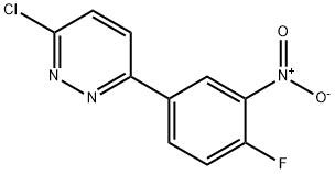 3-氯-6-(4-氟-3-硝基苯基)哒嗪,1105194-86-2,结构式