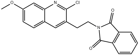 2-[2-(2-Chloro-7-methoxy-3-quinolinyl)ethyl]-1H-isoindole-1,3(2H)-dione,1105195-15-0,结构式