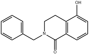 2-ベンジル-5-ヒドロキシ-3,4-ジヒドロイソキノリン-1(2H)-オン 化学構造式