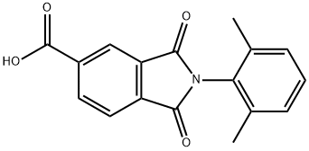 2-(2,6-dimethylphenyl)-1,3-dioxoisoindoline-5-carboxylic acid Struktur