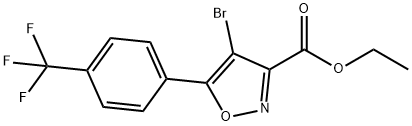 ethyl 4-bromo-5-(4-(trifluoromethyl)phenyl)isoxazole-3-carboxylate Struktur