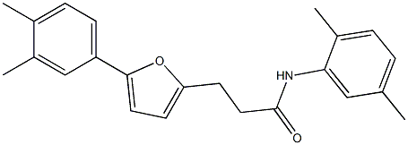 N-(2,5-dimethylphenyl)-3-[5-(3,4-dimethylphenyl)furan-2-yl]propanamide Structure