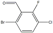 6-bromo-3-chloro-2-fluorobenzaldehyde 化学構造式