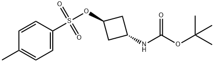 (1s,3s)-3-((tert-butoxycarbonyl)amino)cyclobutyl 4-methylbenzenesulfonate 化学構造式