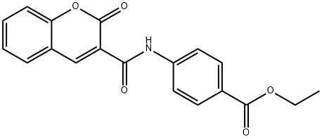 ethyl 4-(2-oxo-2H-chromene-3-carboxamido)benzoate Struktur