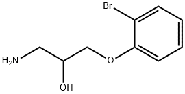 1-氨基-3-(2-溴苯氧基)丙烷-2-醇 结构式