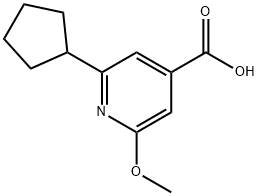 2-cyclopentyl-6-methoxyisonicotinic acid Struktur