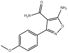 5-amino-3-(4-methoxyphenyl)-1,2-oxazole-4-carboxamide 结构式