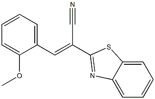 (E)-2-(benzo[d]thiazol-2-yl)-3-(2-methoxyphenyl)acrylonitrile Struktur