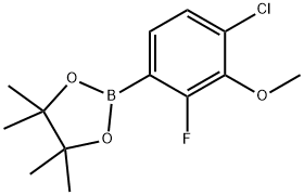 4-Chloro-2-fluoro-3-methoxyphenylboronic acid pinacol ester Struktur