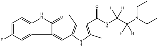 1126721-79-6 5-[(Z)-(5-fluoro-2-oxo-1H-indol-3-ylidene)methyl]-2,4-dimethyl-N-[1,1,2,2-tetradeuterio-2-(diethylamino)ethyl]-1H-pyrrole-3-carboxamide