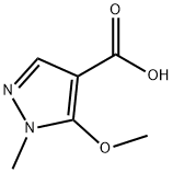 5-Methoxy-1-methyl-1H-pyrazole-4-carboxylic acid Struktur