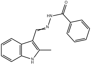 N'-[(2-methyl-1H-indol-3-yl)methylene]benzohydrazide Struktur