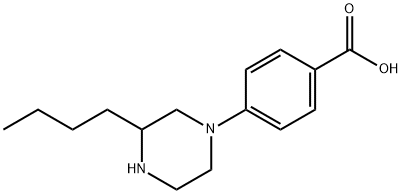 1-(4-carboxyphenyl)-3-n-butyl piperazine Structure