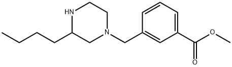 methyl 3-((3-butylpiperazin-1-yl)methyl) benzoate,1131622-74-6,结构式