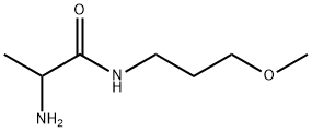 2-アミノ-N-(3-メトキシプロピル)-DL-プロパンアミド 化学構造式