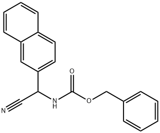ベンジル N-[シアノ(ナフタレン-2-イル)メチル]カルバマート 化学構造式