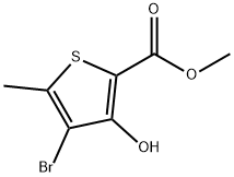 2-Thiophenecarboxylic acid, 4-bromo-3-hydroxy-5-methyl-, methyl ester Struktur