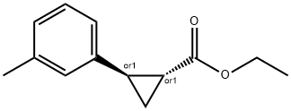 TRANS-ETHYL 2-(M-TOLYL)CYCLOPROPANECARBOXYLATE 结构式