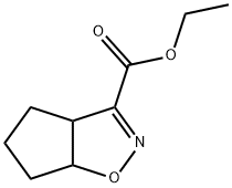 4,5,6,6a-Tetrahydro-3aH-cyclopenta[d]isoxazole-3-carboxylic acid ethyl ester 化学構造式