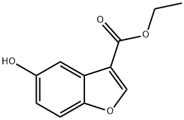 3-Benzofurancarboxylic acid, 5-hydroxy-, ethyl ester Structure